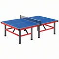 Tavolo da ping pong 274 x 152 cm con piano blu struttura in acciaio per gioco interno
