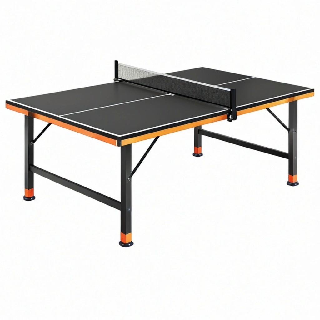 Tavolo da ping pong 274 x 152.5 x 76 cm in MDF nero e arancione per interno con rete