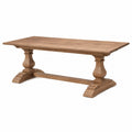 Tavolo da pranzo 200 x 90 cm in legno marrone stile classico